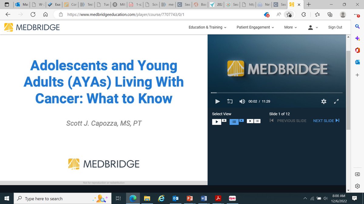 ScottCapozza's tweet photo. @EK_Drake @MedBridgeEd I chipped away at them. I did need to pull back sometimes as I really got into new articles, so I had to really focus on what’s important to educate those not in the AYA space. I had to be OK not covering everything.
#ayacam https://t.co/ylQ9fqyq73