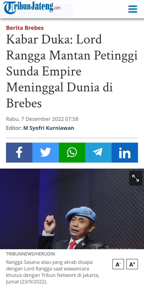 ndorokakung's tweet photo. Selamat jalan, Lord Rangga ... https://t.co/arG1m9kCQT