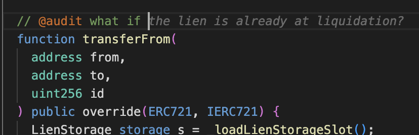 zachobront's tweet photo. shhh.. if you type "// @audit what if" above a function, copilot will brainstorm exploits for you https://t.co/EZB6S7DITI