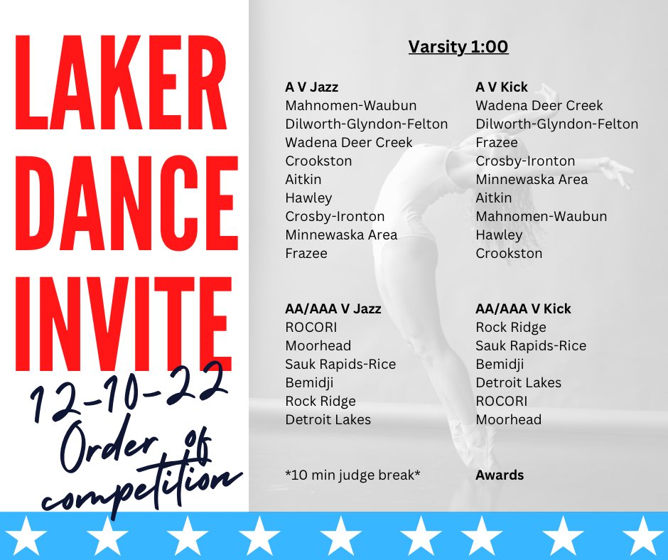 Our only home competitions of the year are both this week! Mid-State on Thursday @ 7:00, and invite on Saturday with JV starting @ 10:00 and Varsity @ 1:00.