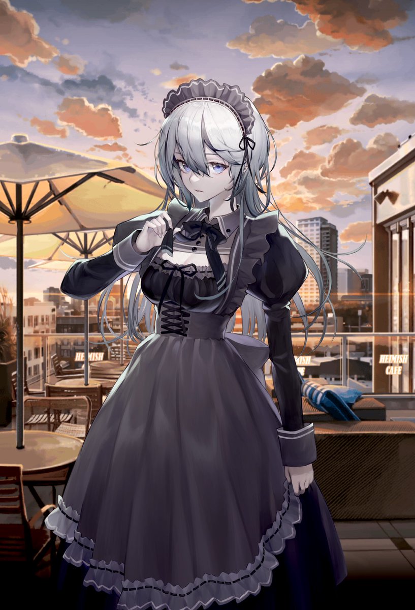 アヌビスのロングヘア＆メイド服アレンジです🙌やりきれて満足😌✨

#デスチャ
#デスチャアレンジ