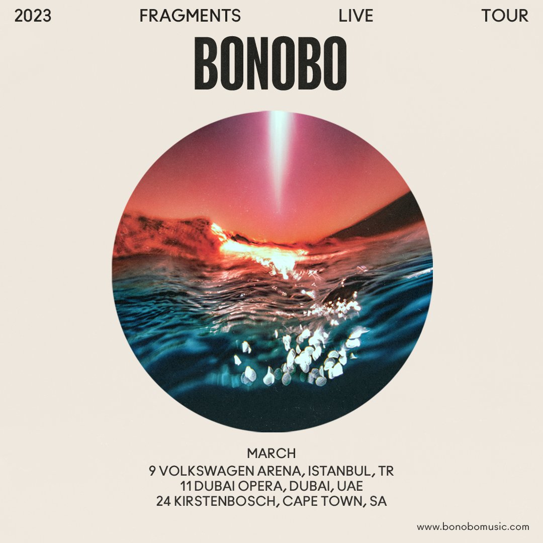si_bonobo's tweet photo. Bringing the Fragments Live Tour to Istanbul, Dubai, and Cape Town this March. Tickets on sale Friday at 10am local time.

https://t.co/NP5t0yBNU1 https://t.co/6fhWVYTod7