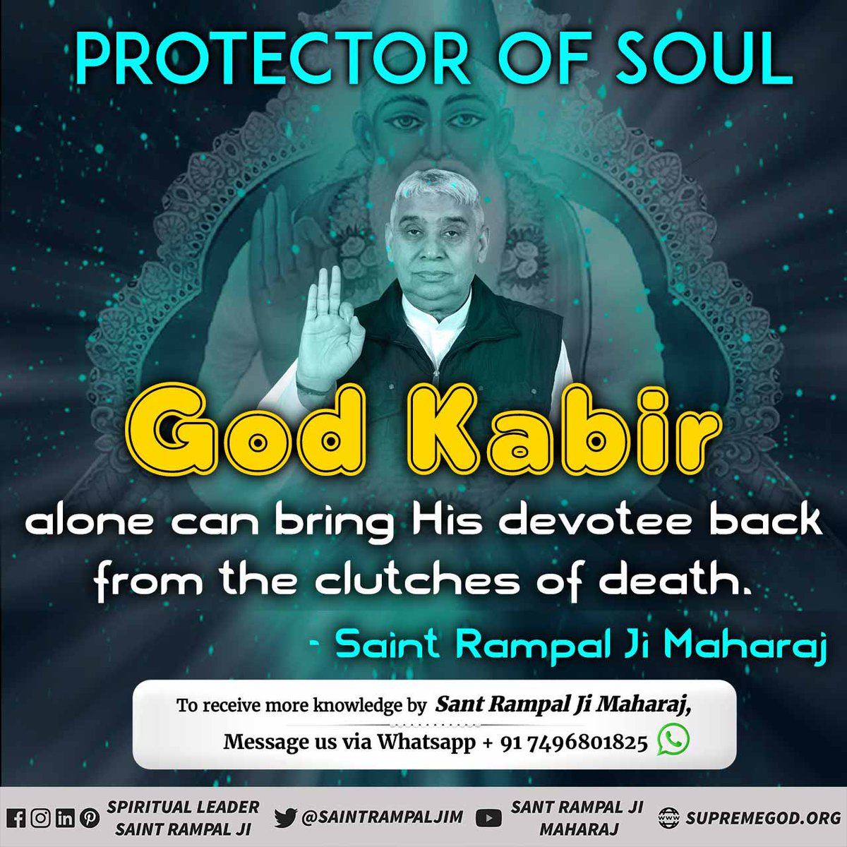 PreetDasi's tweet photo. #AlmightyGodKabir
Supreme God KavirDev (God Kabir) himself took respected Garibdas ji to Satyalok by giving him true devotion, then respected Garibdas ji Maharaj said in his Amritvani by looking into his eyes:-The poor have been taken to a strange city,we are our Satguru. https://t.co/D5gtRg2mYU