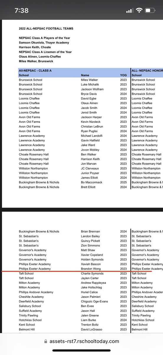 First team ALL NEPSAC DB <a href="/B23wong/">brandon wong</a> (Brandon Wong) offer this dude! hudl.com/v/2JsREe