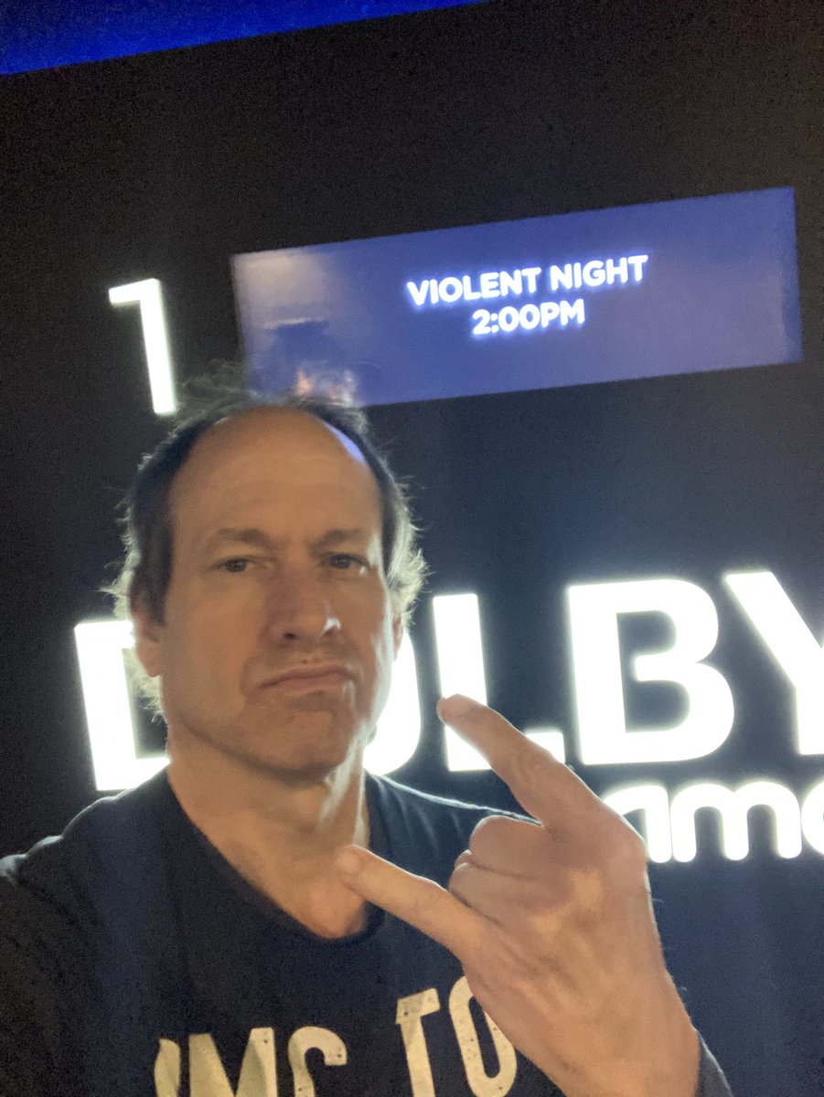 LongonAMC2112's tweet photo. Back at AMC to see “Violent Night”
Wasn’t what I expected. I thought it would be a horror movie.But it’s more like a humorous action movie. (with lots of violence) https://t.co/gGwAHtIKI2