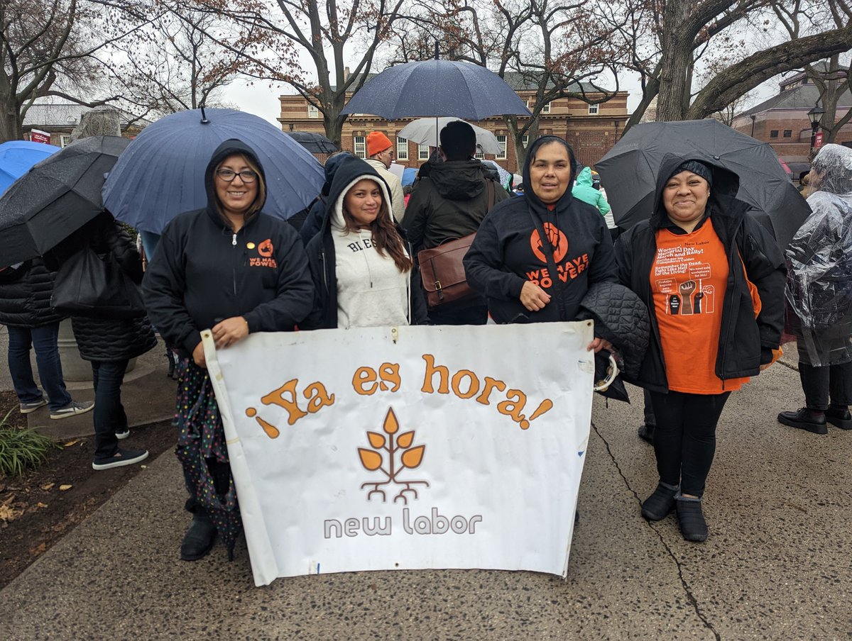 Present with <a href="/ruaaup/">Rutgers AAUP-AFT Academic Worker Union</a> <a href="/ruaaup_ptl/">Rutgers Adjunct Faculty Union</a> <a href="/hpaeaft/">HPAE - Health Professionals & Allied Employees</a> @union1766 <a href="/CosechaMovement/">Movimiento Cosecha</a> <a href="/CentralNJDSA/">Central Jersey DSA 🌹🇵🇸</a>. Time for Rutgers to come to the table for a fair contract for its workers now! What RU does impacts our community, and workers are part of the community, our community needs respect!