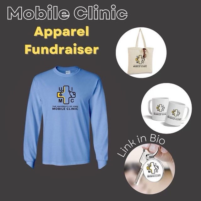 Be sure to check out the UI Mobile Clinic Apparel Fundraiser! All funds go directly to the UI Mobile clinic which will help us continue providing free health care to those in need! 

You can view all of the apparel for sale online by visiting this link: commerce.cashnet.com/cashnetg/stati…