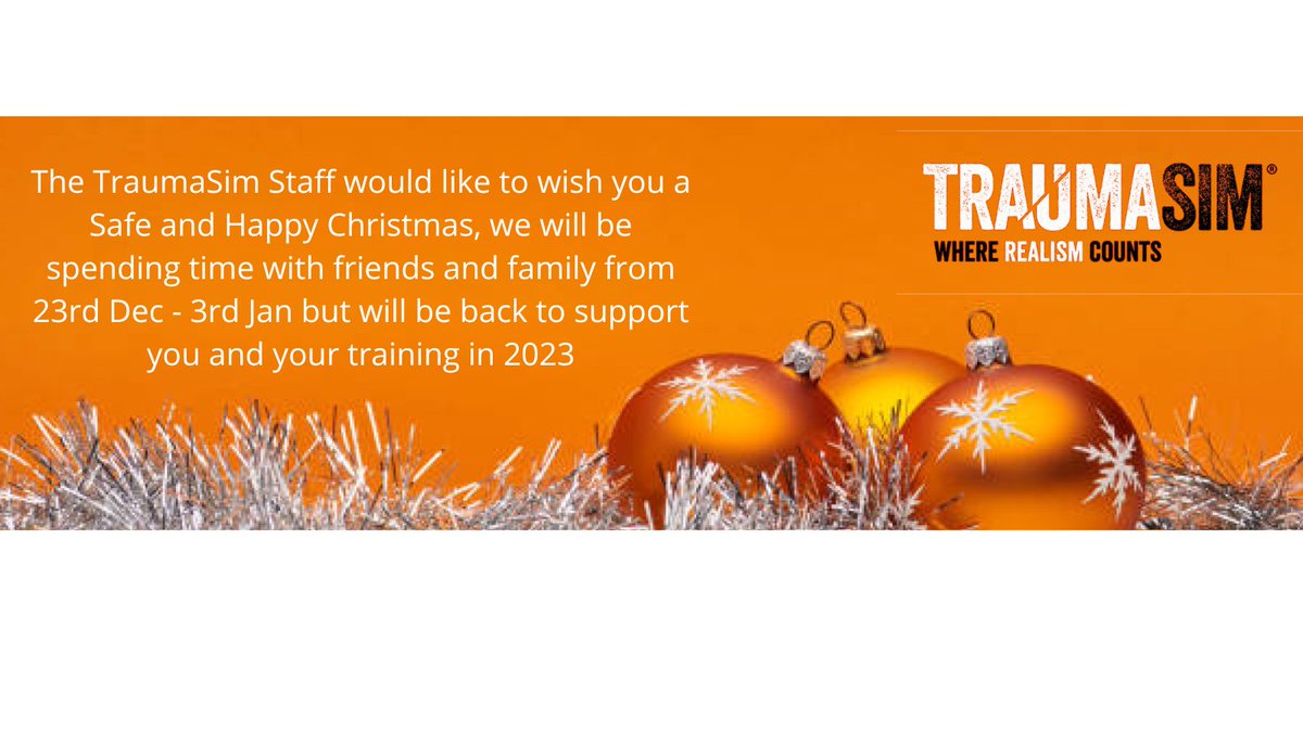 TraumaSimGroup's tweet photo. The year is almost over! Please get your orders for December/January in ASAP to avoid disappointment and beat the 2023 price rise. 
#medicalsimulation #firstaidtraining #simulationtraining https://t.co/rkF4QGKu0U