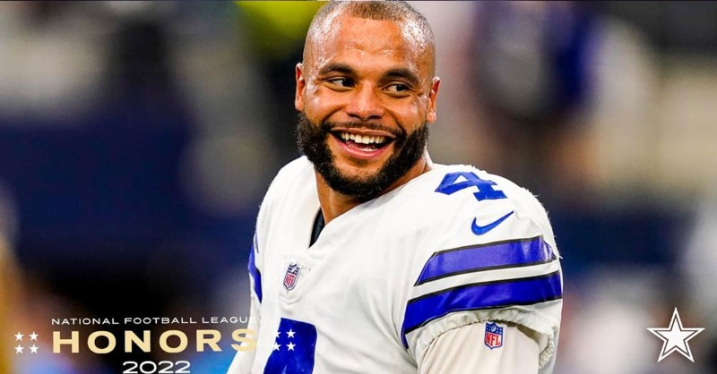 dallascowboys's tweet photo. #ICYMI: QB Dak Prescott is the Cowboys' nominee for 2022 NFL Walter Payton Man of the Year!

#WPMOYChallenge + @dak
#ProBowlVote + @dak

Learn more ⬇️

#DallasCowboys | @Nationwide