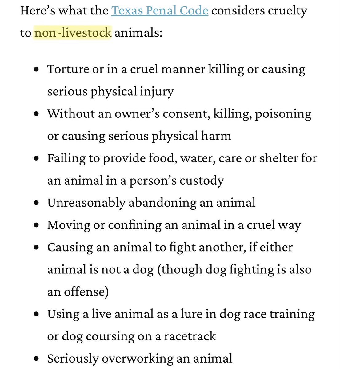 vegryn's tweet photo. This just in—animal cruelty is only wrong when the animal is considered ‘non-livestock’! https://t.co/VEmQC2QUcX