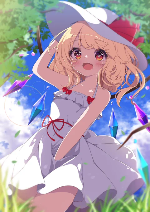 夏に描いたフランちゃん! #今年も残りわずかなので今年一番伸びた絵を貼る #東方Project  #フランドール・スカーレット 