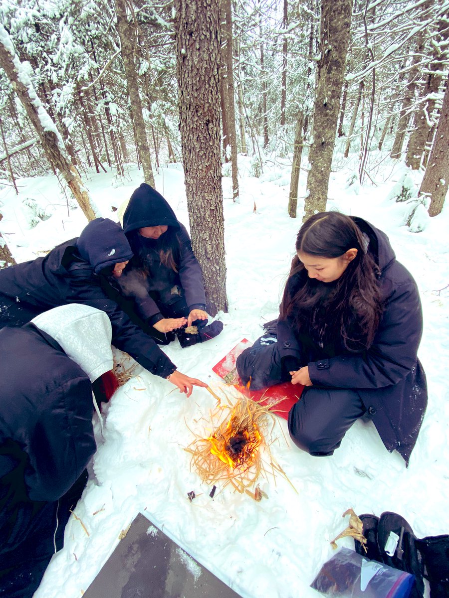 LisaMactbay's tweet photo. KZ Lodge students thriving out at Kingfisher! Not just when the sun is shining and the breeze is warm, but in all weather🥶 Grateful for the privilege of being there with them - it’s the best feeling when you get to see them achieve their goal! @HammarskjoldP #learningfromtheland https://t.co/hwosWo86mx
