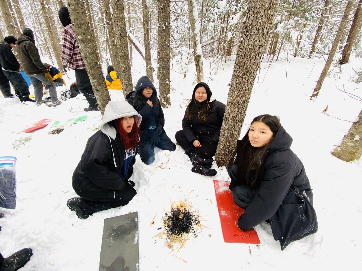 LisaMactbay's tweet photo. KZ Lodge students thriving out at Kingfisher! Not just when the sun is shining and the breeze is warm, but in all weather🥶 Grateful for the privilege of being there with them - it’s the best feeling when you get to see them achieve their goal! @HammarskjoldP #learningfromtheland https://t.co/hwosWo86mx