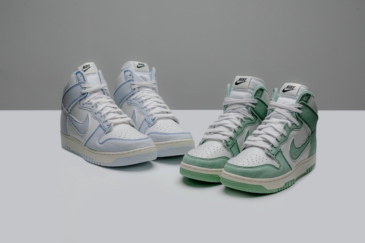 J2Sneakerbox's tweet photo. Dressed in Denim, the Nike Dunk High makes its return built to the 1985 specification of the OG. 

Now available In-Store and Online:
https://t.co/r96DSBY3gd https://t.co/XFz9zTdhsE