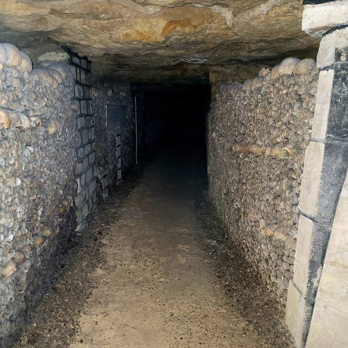 FraterMabus's tweet photo. Pictures I took Catacombs of Paris this year. (2022) #CatacombsofParis Turns out it's not funny to play #halloweenmoviesoundtrack loudly on cell phone when in the deepest darkest corners of it's depths with fellow travelers. #NoteToSelf https://t.co/nSkKK1CnOm