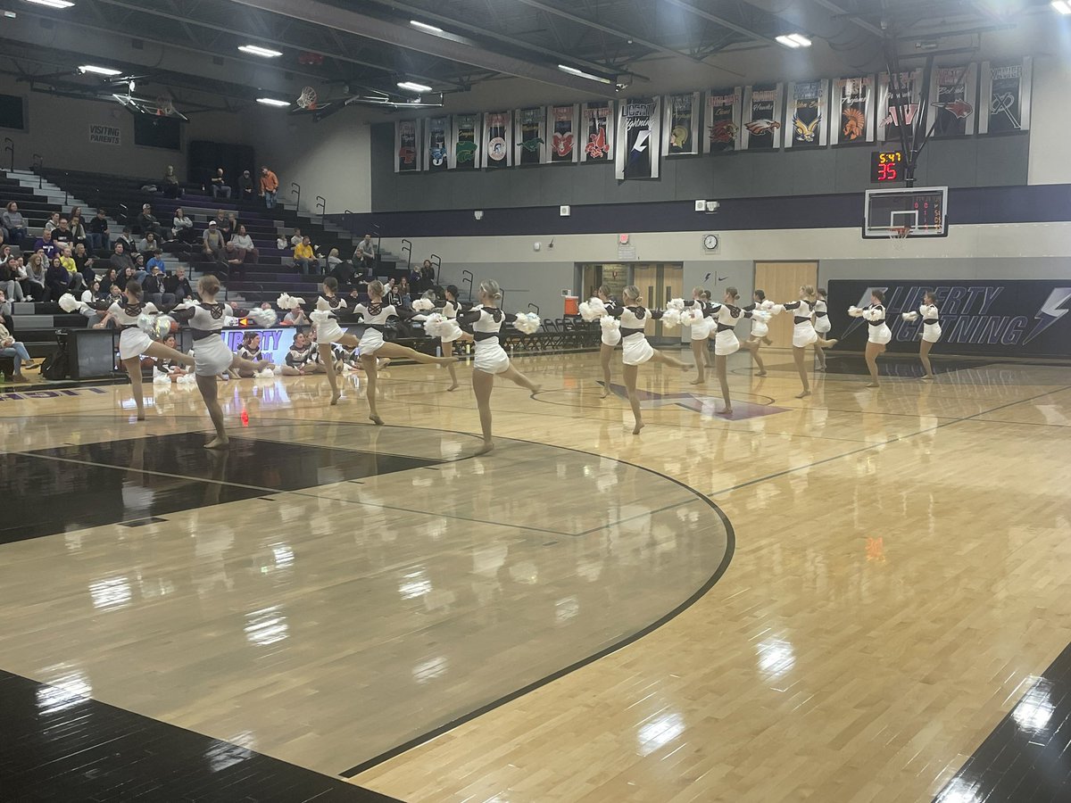 LibertyHS_AD's tweet photo. State Champion Poms Team performing tonight at halftime. #lvdt #4timechamp https://t.co/EIJPoQOm5N