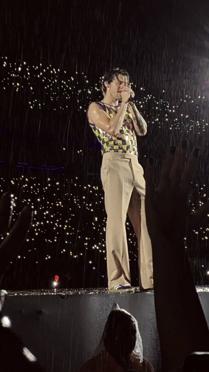 lo hermoso que es harry bajo la lluvia NO ES REAL
