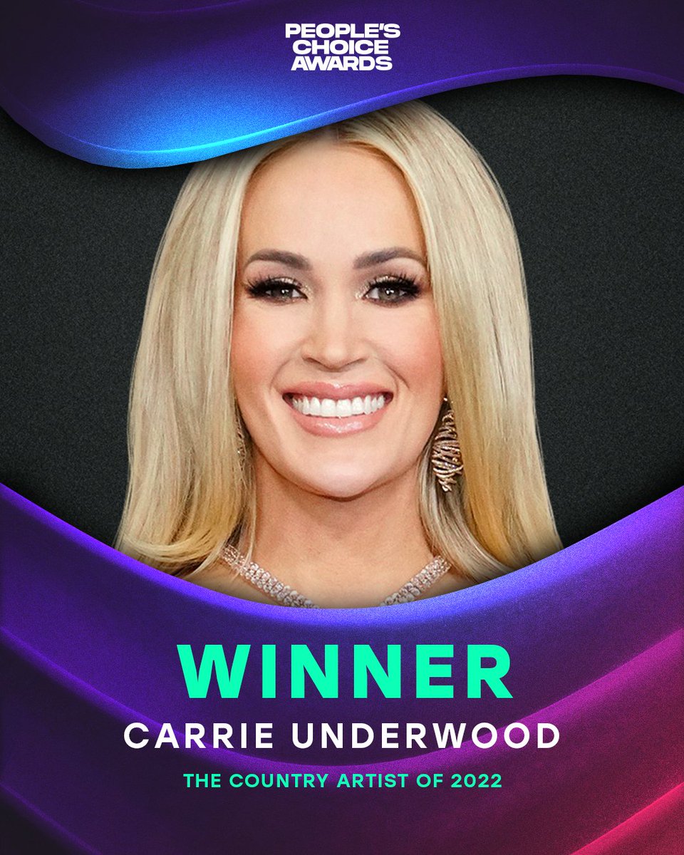 peopleschoice's tweet photo. *pulls on cowboy boots* Congrats to @carrieunderwood on taking home the award for The Country Artist of 2022! #PCAs https://t.co/qe2XwWxlmm