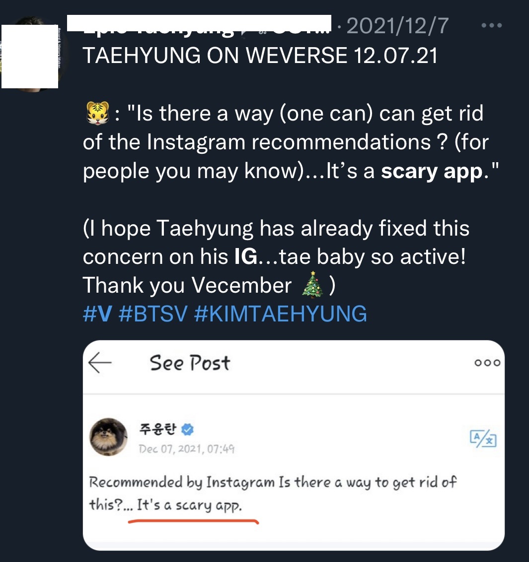 realvorilla's tweet photo. today is the first year anniversary of toto accidentally following j/ennie, at first toto was very scared, but then the story has a good development. 💜🖤
#outV 💑 https://t.co/wWp7w8Rf0g