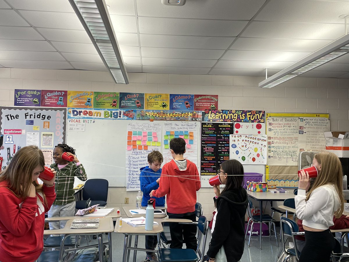 MrsCoute's tweet photo. Our Scientists are investigating Sound in Mrs. Carlone’s Class @OpenSciEd @Taunton_Schools @THSPawlowski https://t.co/o0mTa3UQlG