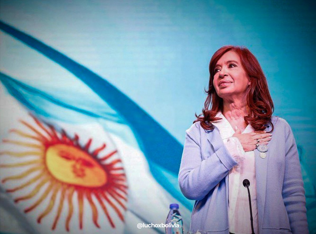 LuchoXBolivia's tweet photo. Desde #Bolivia, nuestra solidaridad con la hermana @CFKArgentina, a quien se busca proscribir de la vida política con una sentencia injusta. Estamos seguros que la verdad se impondrá ante todo atentado contra la dignidad de los pueblos y la democracia en nuestra #PatriaGrande. https://t.co/DmqIZCRRM5