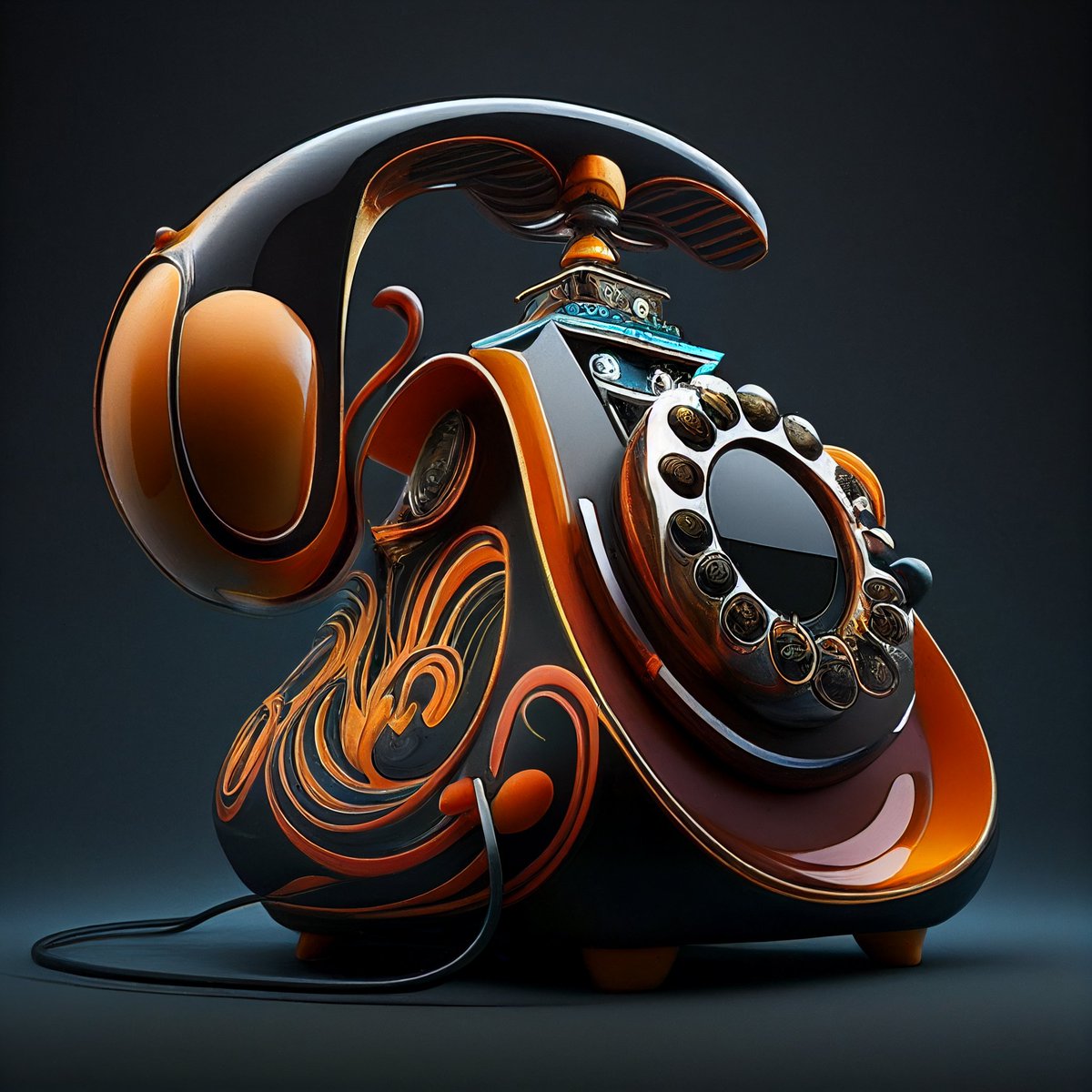 FormSyntax's tweet photo. Old-Fashioned Telephones. Three fun Designs.
.
 #designer #art #midjourney #formlanguage https://t.co/8wETxLE0n0