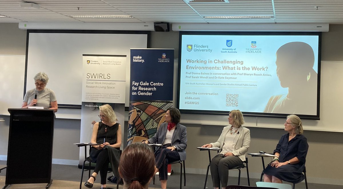 Fay Gale Centre (@fgcresgender) on Twitter photo Excited to hear our fabulous speakers at this x-institutional event ‘Working in Challenging Environments: What is the Work?’ <a href="/UniofAdelaide/">Uni of Adelaide</a> <a href="/swirlsflinders/">SWIRLS at Flinders Uni</a> <a href="/UniversitySA/">UniSA</a> Excited to hear our fabulous speakers at this x-institutional event ‘Working in Challenging Environments: What is the Work?’ <a href="/UniofAdelaide/">Uni of Adelaide</a> <a href="/swirlsflinders/">SWIRLS at Flinders Uni</a> <a href="/UniversitySA/">UniSA</a>