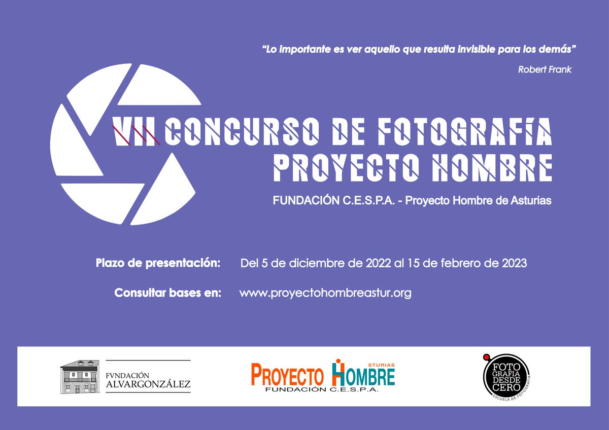 PHAsturias's tweet photo. VII Concurso de Fotografía Proyecto Hombre de Asturias, con el patrocinio de la @FAlvargonzalez  y la colaboración de Fotografía desde Cero. 
Para más información descarga las bases del concurso en: https://t.co/fSakXwUVwd https://t.co/147anLRcxF