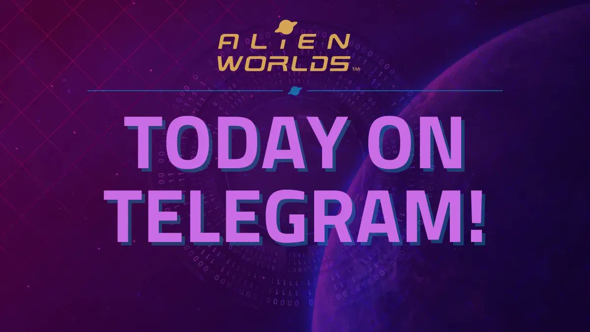 AlienWorlds's tweet photo. 🎊Today on Telegram🎊
Join your favourite Mr.T on #AlienWorlds official telegram at 12PM UTC
For
⭐Trivia⭐Quizzes⭐ Funs⭐
And chances to WIN #AlienWorldsNFT!🎁🎁
📌Join our Telegram: https://t.co/Xgsif7I8Jd
#AlienWorldsSyndicates #BlockchainGaming #AWDAO #P2E #PvP #TLM https://t.co/WQ4xSUPvmI
