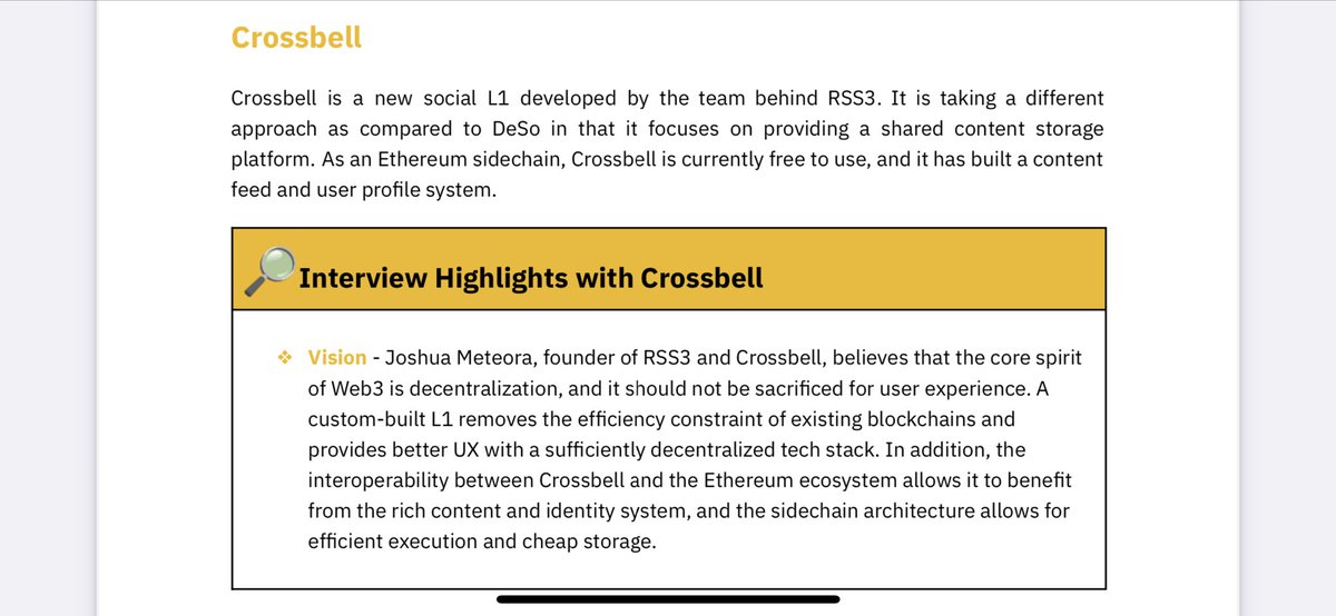 joshuaio's tweet photo. Really excited to see @rss3_ and @_Crossbell being part of the latest binance research. Also thanks for including my quotes :) https://t.co/jNcTjBsvsf