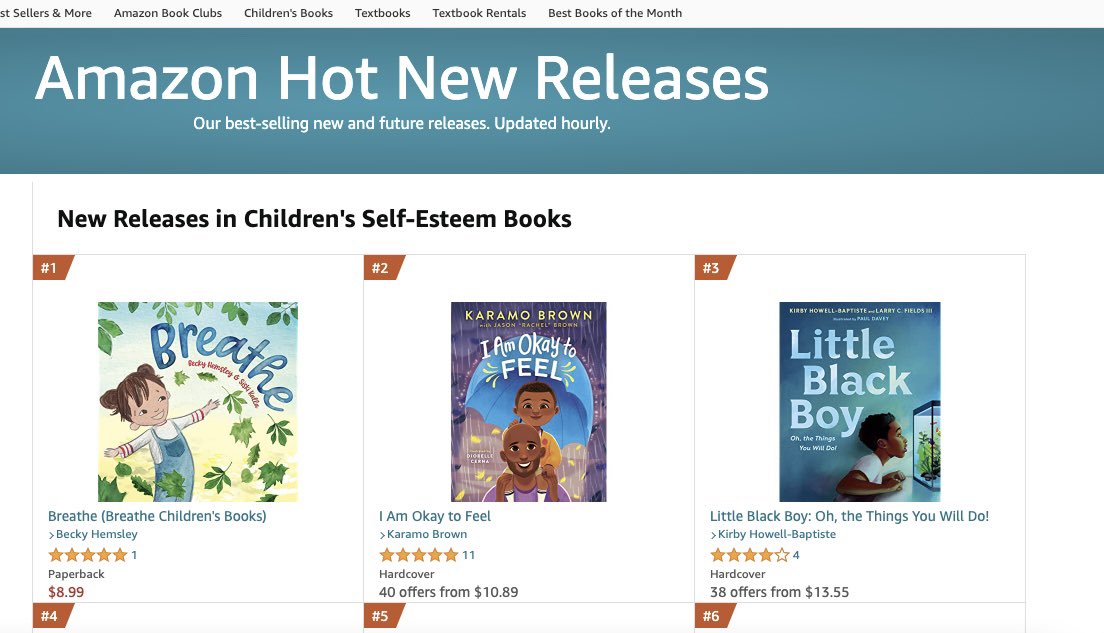 This was so wonderful to see yesterday. More than anything, because of the category it is in 💚 #breathe #ChildrensBooks