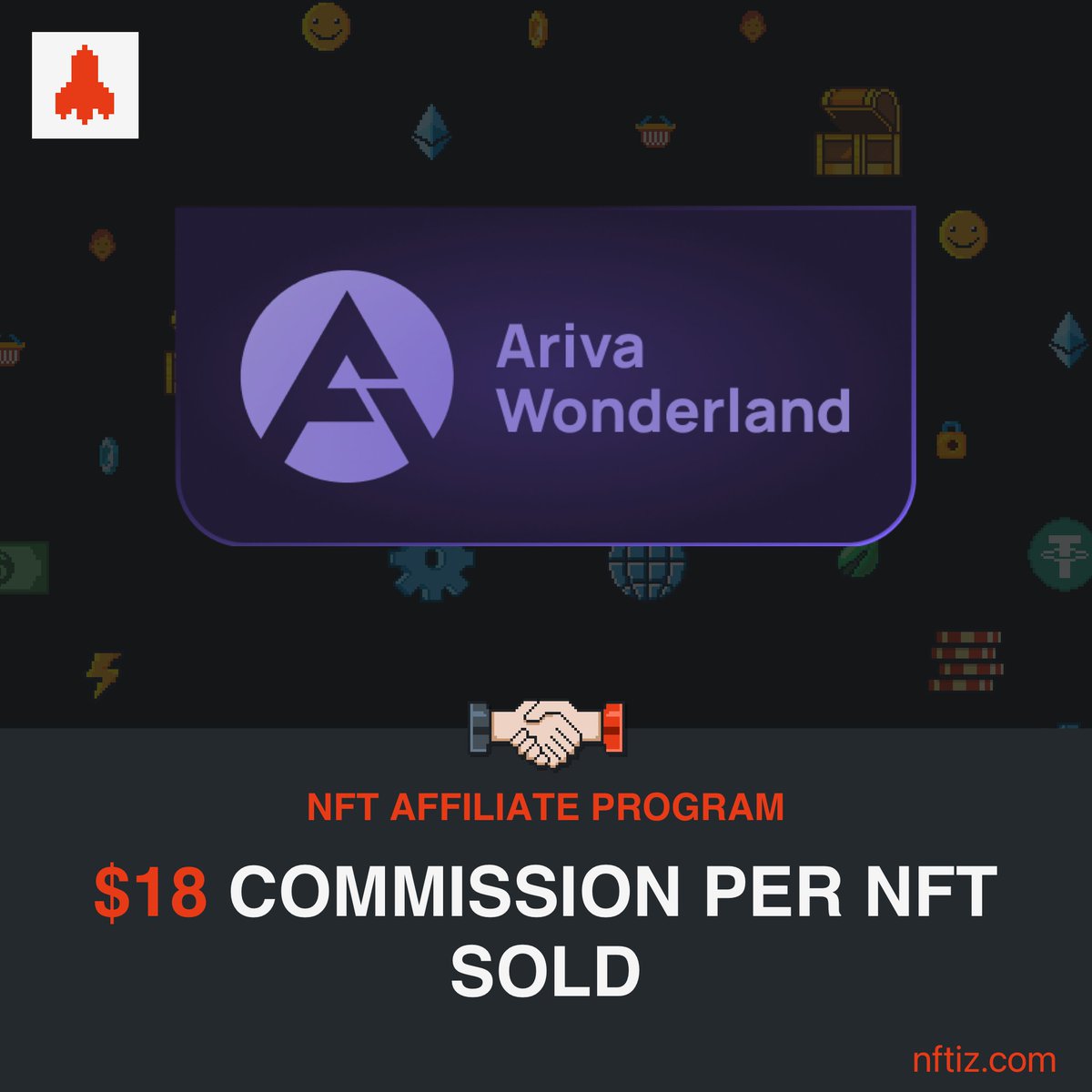 NftizLaunchpad's tweet photo. An exciting offer will be live soon on @nftiznetwork from @ArivaWonderland🌎

Ariva Wonderland is changing the future of tourism with its tourism-oriented #metaverse✈️

What's in it for you? By referring someone to purchase their #NFT, you'll get 18 $USDT in commission🪙 https://t.co/jhJ9edWb7B