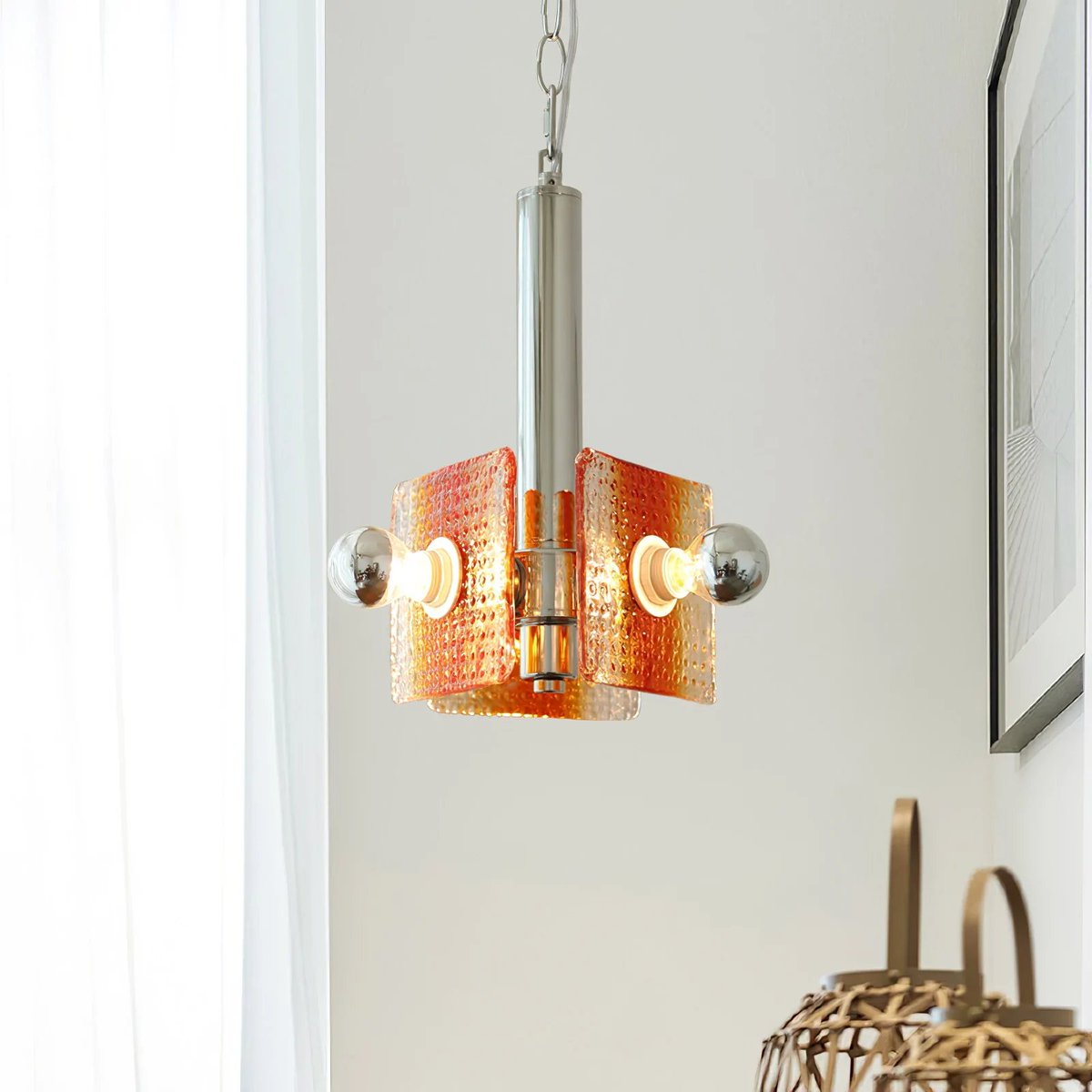 Vakkerlight's tweet image. Presenting elegance and beauty, the Alohi pendant light gracefully falls with a chrome metal frame and orange glass.

vakkerlight.com/collections/al…
vakkerlight.com/collections/pe…
vakkerlight.com/collections
#AlohiPendantLight #Vakkerlight #lighting #Lamp #Pendantlight #Lamp #Light #SuspensionLamp