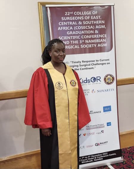 <a href="/ASOU_Official/">Association of Surgeons of Uganda (ASOU)</a> congratulates Dr. Naluyimbazi Rovine <a href="/RovineNN/">Rovine</a> on completion of a Fellowship of <a href="/cosecsa/">COSECSA</a> in Pediatric Surgery.