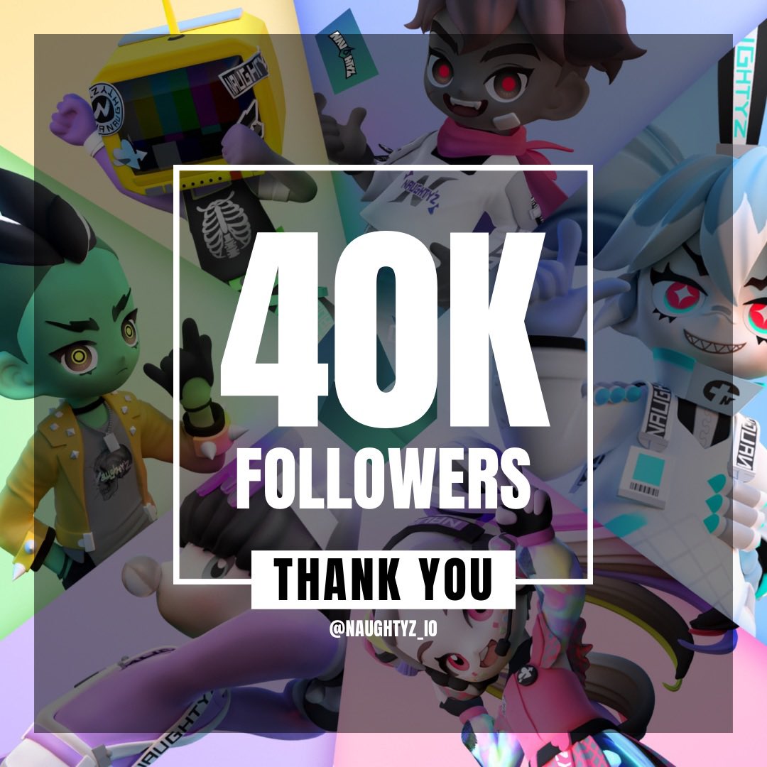 🔥Naughtyz is #Trending!
🔥Another milestone reached!

+40,000 Followers!! 📈

Thank you all for your incredible support! 🦾 #LFG

Less than TWO WEEKS until Mint!✅ December 20th | Mint

#nft #eth #ncore #p2e #nftgame #erc721 #mint #drop #trending #crypto #gaming #gamer #nfts