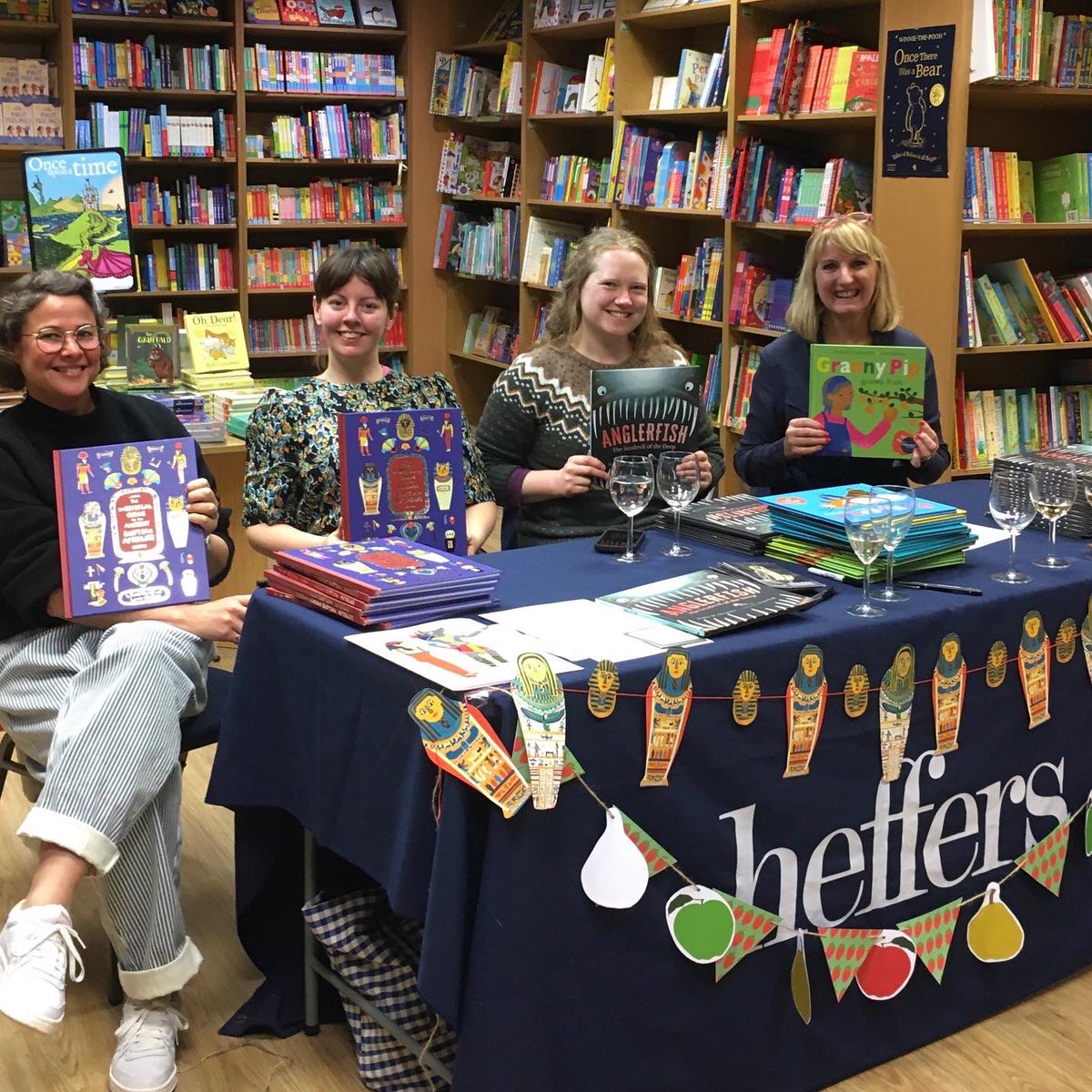 julia2groves's tweet photo. Thanks to everyone who came to our @heffersbookshop launch last week!! Celebrating publication of our new books with @l_winstone @FionaFoggDraws @Scallywagpress @cicadabooks @WalkerBooksUK #deborahchancellor https://t.co/etbrencRyG