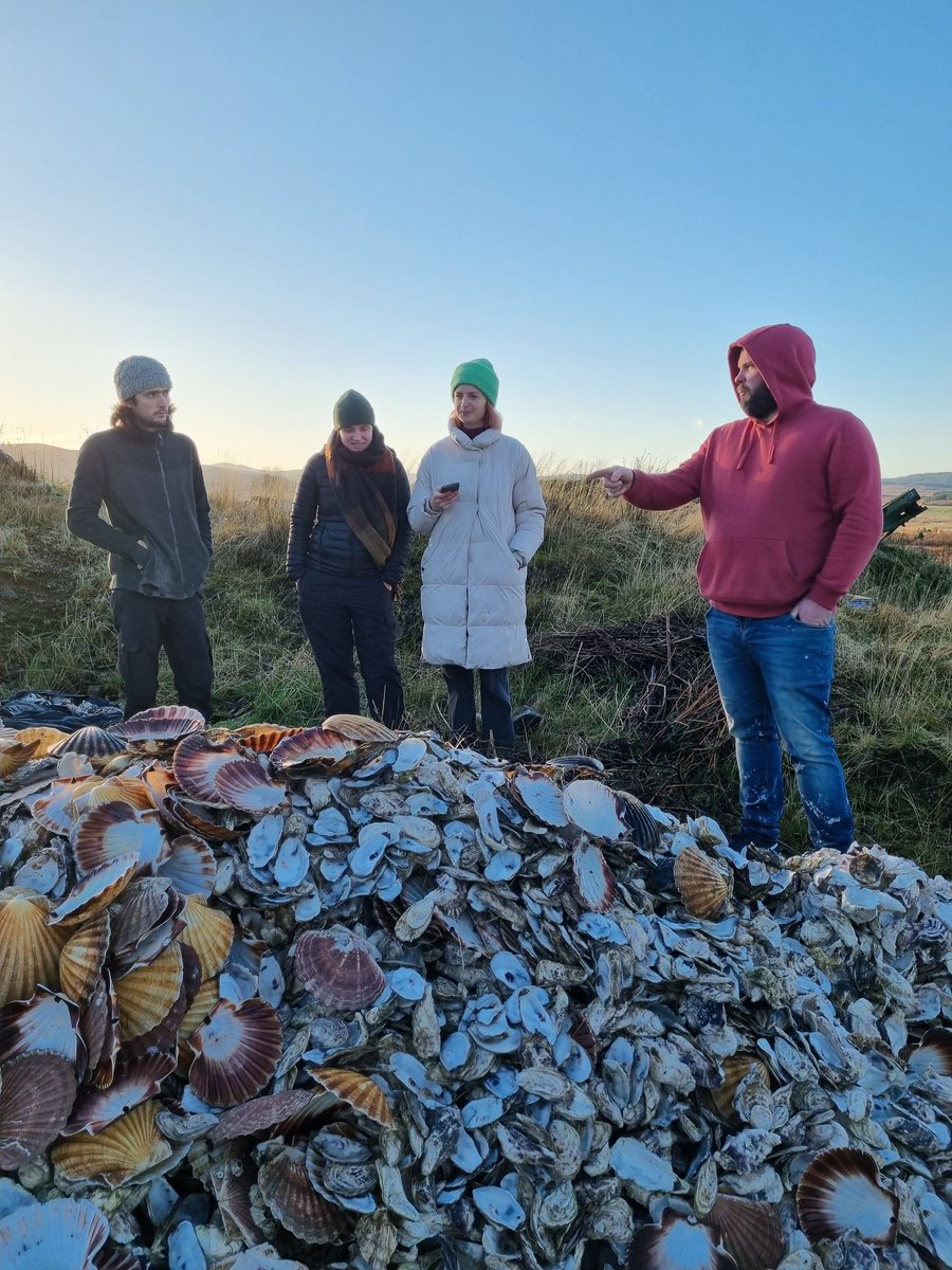 Great four days with the #CLIMAVORE @CookingSections team in sunny Skye & Raasay. Lots of site visits, ideas, seaweed and shells! 2023 is going to be busy 🐚💙🦪🌱🌊