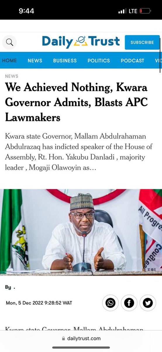 OlayinkaaSolace's tweet photo. This is what I've been saying all this while. The governor @RealAARahman could not hide his failure and frustration anymore. OTOGE movement is a Scam.... https://t.co/c3YELW7ONL