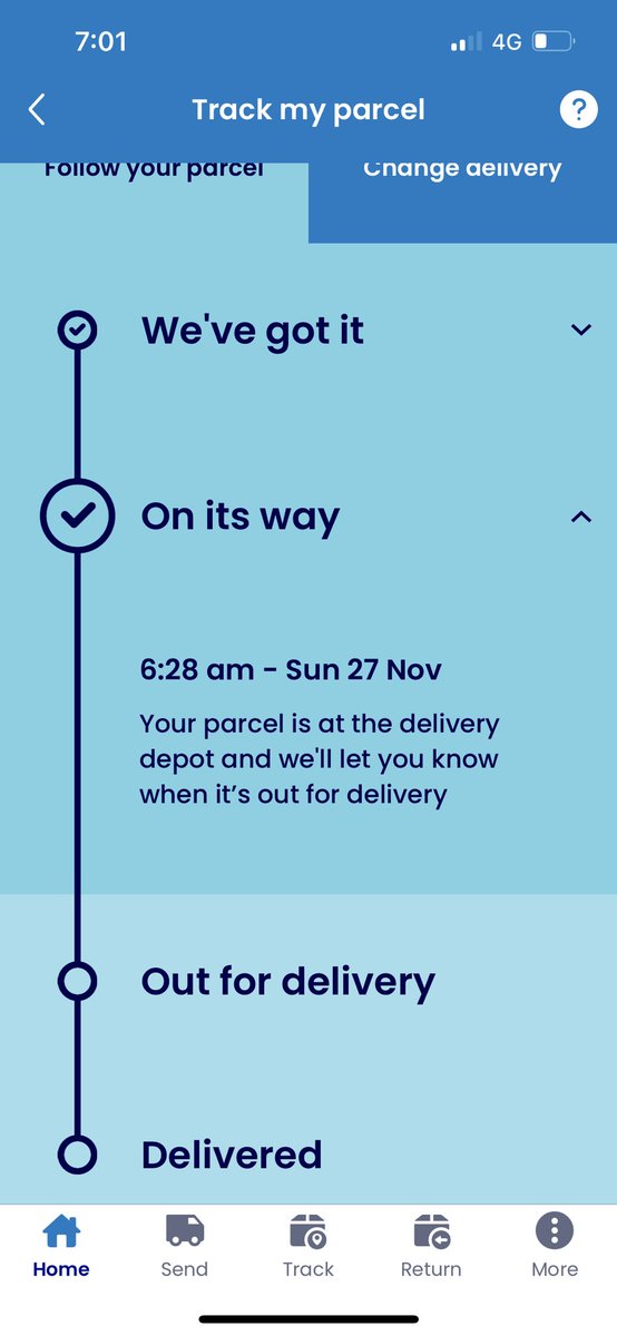 vicky_medlicott's tweet photo. @katiebentley0 @BBCWatchdog @BBCWatchdog @houseoffraser My parcel has been kept at the depot since Sunday 27th, Evri advise to wait 7 days which I have, then contacted HOF, who have just told me what I can see on my tracking that it is at the depot. Left in limbo each party just referring to the other. https://t.co/Ojvwk6goWB