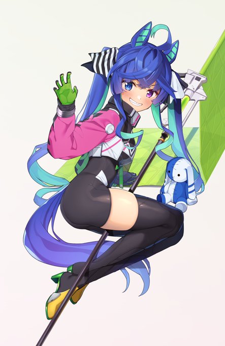 #今年も残りわずかなので今年一番伸びた絵を貼る見た絵描きさんも強制でやる 
レーシングミク風ツインターボでした 