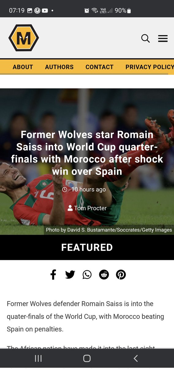 Congratulations to Romain Saiss👏👏👏