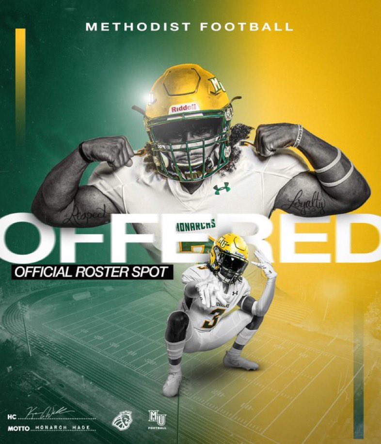 Blessed to receive my first offer from Methodist university <a href="/CoachMagouirk/">Kevin Magouirk</a> <a href="/Methodist_FB/">Methodist University FB</a>
