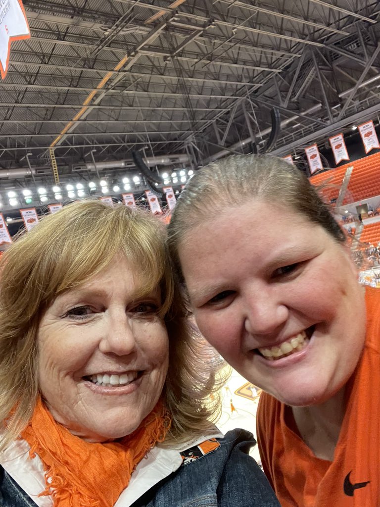 aggiette's tweet photo. Nothing like running into a former student at GIA @OSUMBB 
#GoPokes https://t.co/h4p4aYR3wV