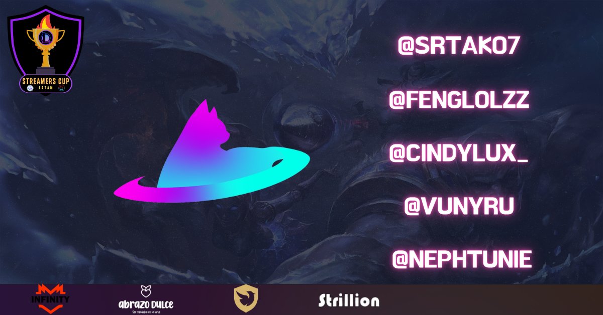 #StreamersCup2022 🏆
Presentando a las escuadras que competirán en esta edición de la copa. 

🏆GRUPO C🏆
--------
Turritos - <a href="/Coppdenie/">❄️ Copito de nieve ❄️</a> 
  
Niños Ratas - <a href="/LukwerX/">Lukwer</a> 
 
Los Sónicos - <a href="/murillosama/">Murillosama</a> 
 
Gatos Bellacos - <a href="/Fenglolzz/">𝓕𝓮𝓷𝓰</a>

#AbrazoDulce #Strillion #BeThePhoenix #NavidadInfinita