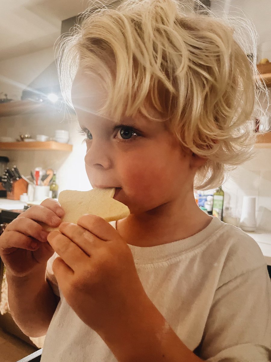 Did I give my toddler a cookie before bed? Yes. 

In my defense, would you say no to this face?