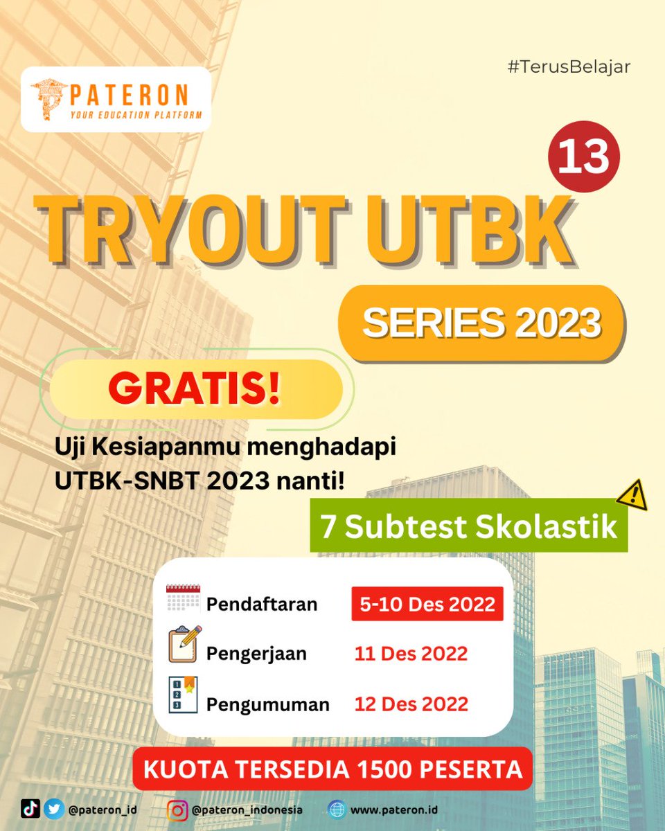 pateron_id's tweet photo. Tryout Series Vol. 13 GRATIS!!!
Daftar sekarang di https://t.co/5GW9NvGtJ6

Cara daftar :
1. Follow @pateron_id 
2. Retweet dan Mention 3 teman kamu
3. Screenshot dan langsung daftar di website maupun aplikasi pateron yaaa

GO GO GO SEMANGAT!! 🔥 https://t.co/Sl9XE09NHB