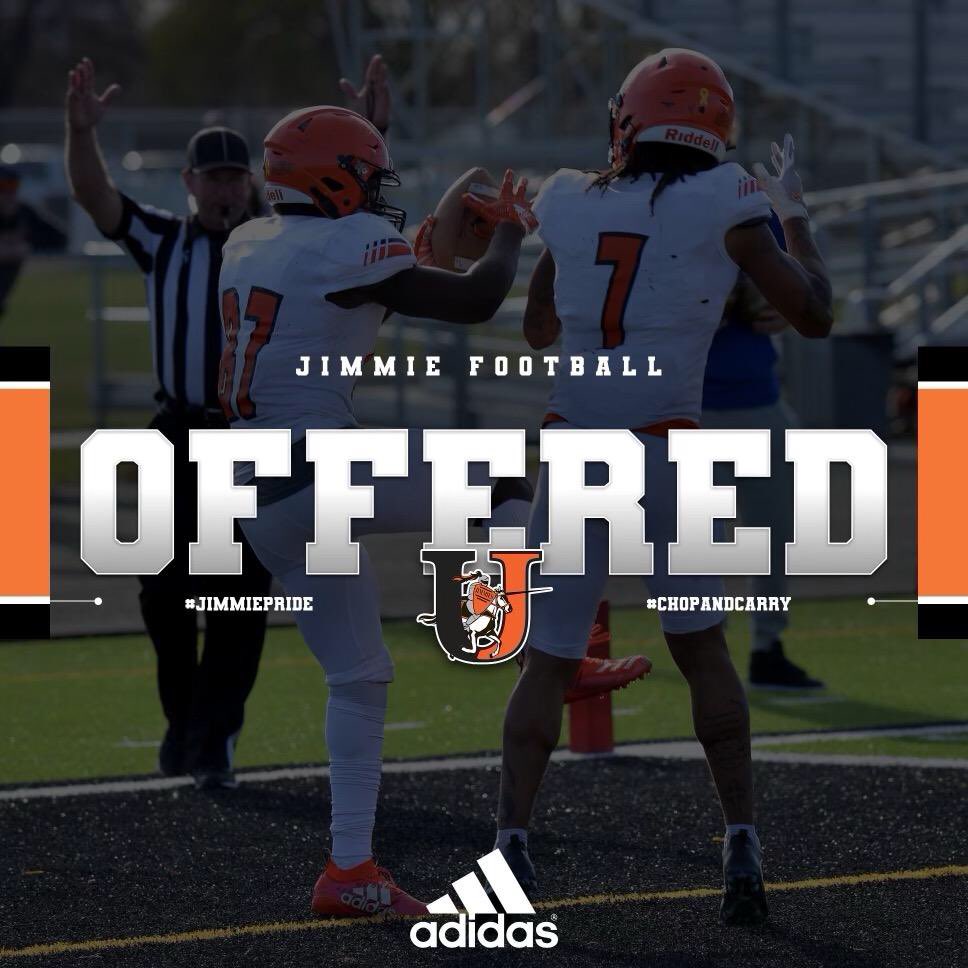 TyCJustice's tweet photo. Blessed to receive an offer from Jamestown University @JimmieFootball @CoachSClancy @Hillcrest_FB @eddiejshin @CoachJRamon @CoachGainesRec https://t.co/rMbkqjxJpQ