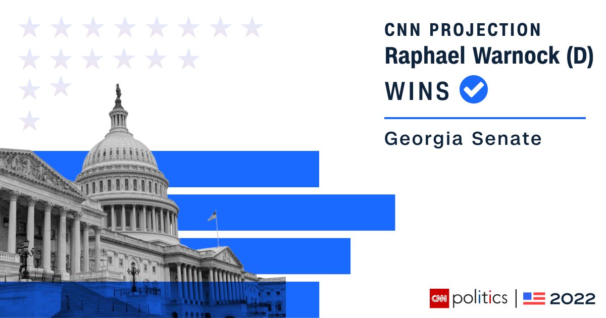 CNN PROJECTION: Incumbent Raphael Warnock will win Georgia’s Senate runoff, securing a 51-seat Democratic majority. He defeats Trump-backed Republican Herschel Walker cnn.it/3F5UJ3z