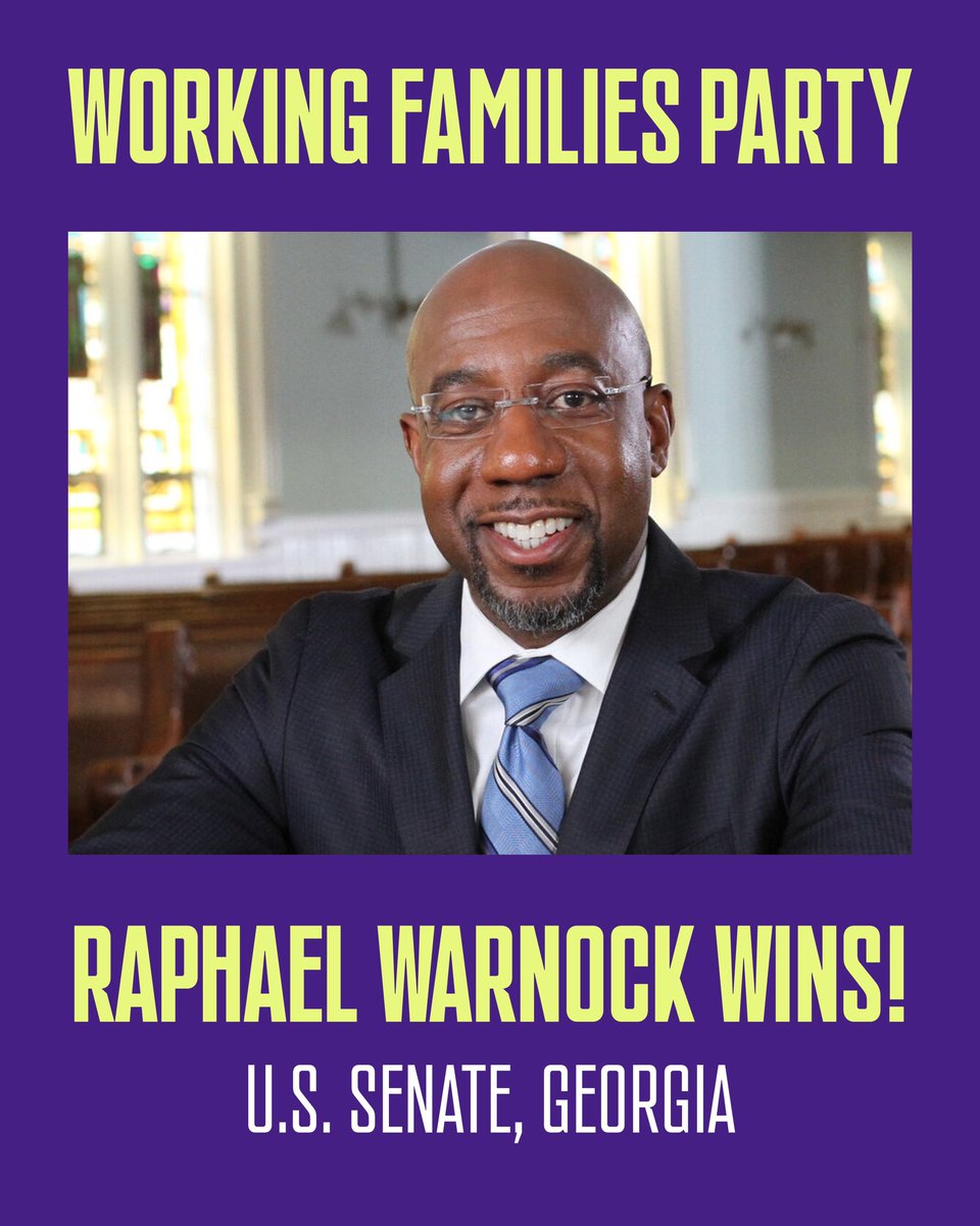 We did it: We re-elected Rev. Raphael Warnock. 

Because of you, we will continue to have a leader in the Senate who will fight to lower the outrageous cost of insulin, guarantee paid family leave, raise the minimum wage, and to protect abortion rights.