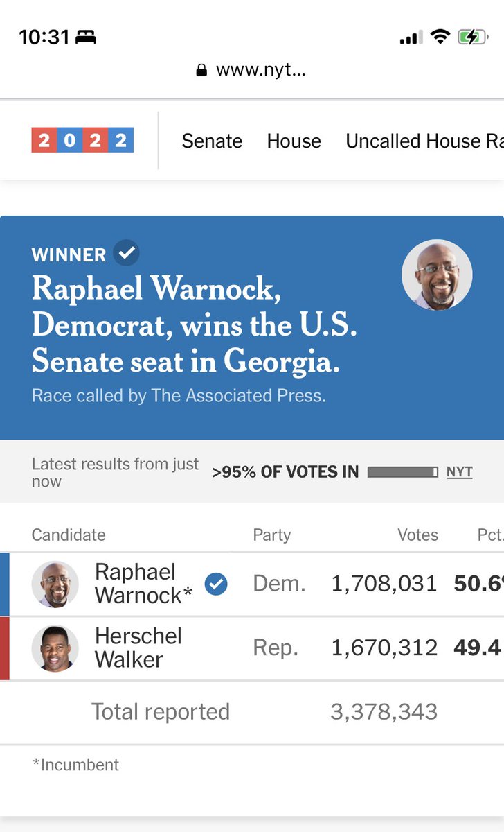 NYT called it as well. Rest now, dear friends. #WarnockforSenate